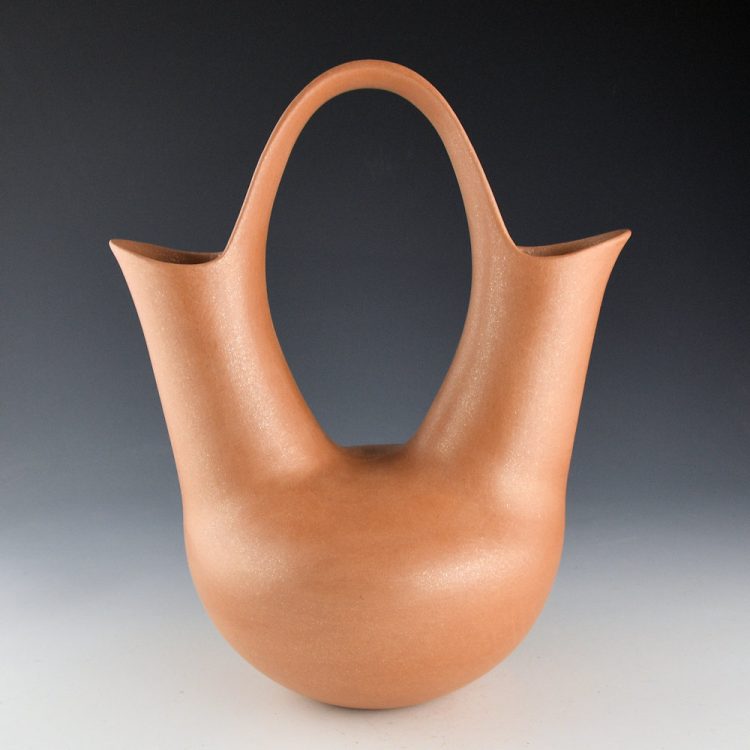 McHorse, Christine - Micaceous Indented Handle Wedding Vase (1980s) - Image 3