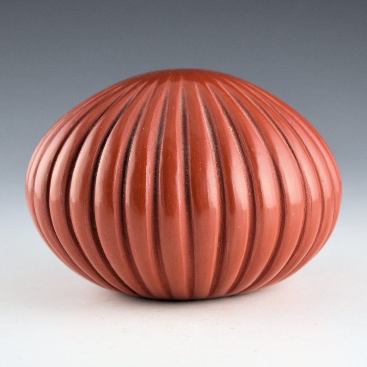 Baca David - Red 32 Rib Melon Bowl (1990)