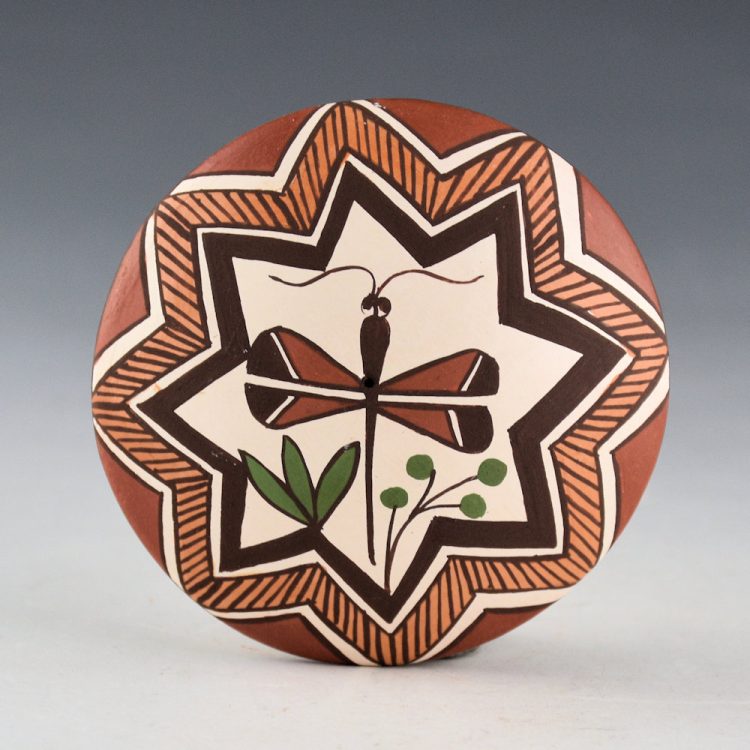 Lewis-Garcia, Diane - Polychrome Seedpot with Dragonfly and Star