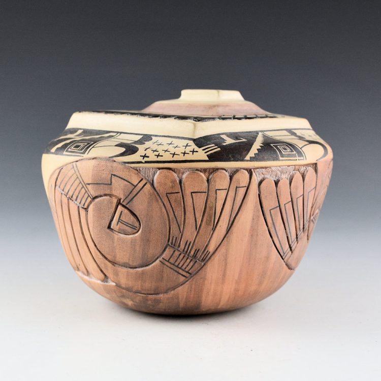 Nampeyo, Gary Polacca - Kiva Top Jar with Sikyatki Birds (1980s) - Image 3