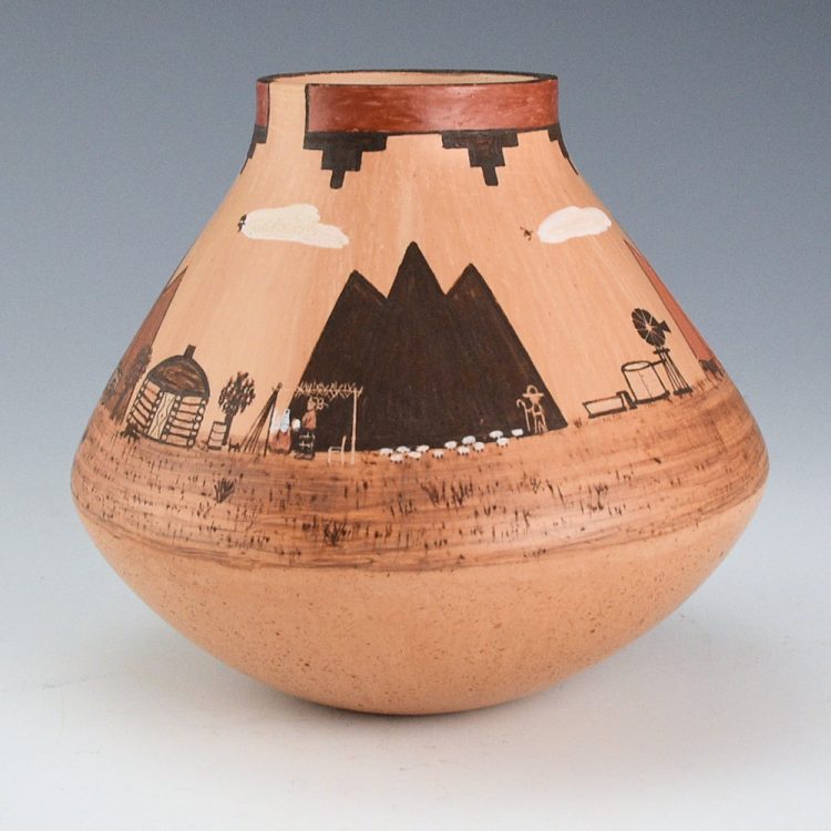 Sahmie, Ida - "Navajo Life" Jar (2012) - Image 2