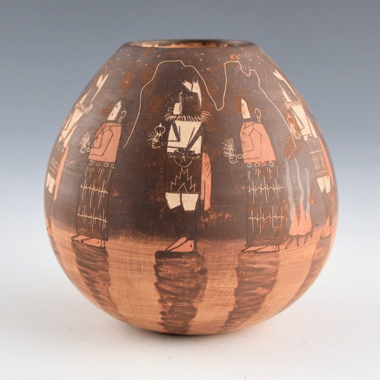 Sahmie, Ida - "Night Chant" Small Bowl with 13 Figures (2001)