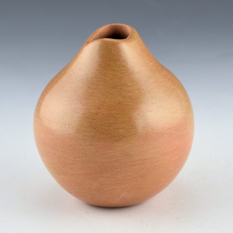 Nampeyo, Iris - Red Asymmetric Rim Jar with Corn (1990's) - Image 3