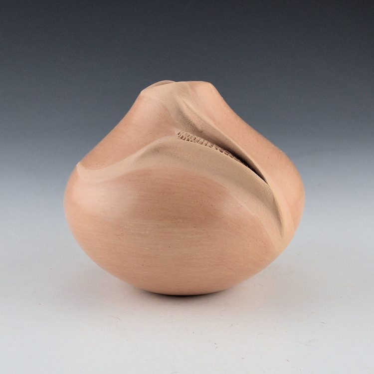 Nampeyo, Iris - Asymmetric Rim Jar with Corn and Fire Clouds (1990's)