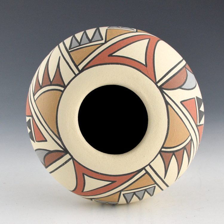 Talachy, Joe & Thelma - Pojoaque Polychrome Bowl with Rain Clouds (1970s) - Image 2