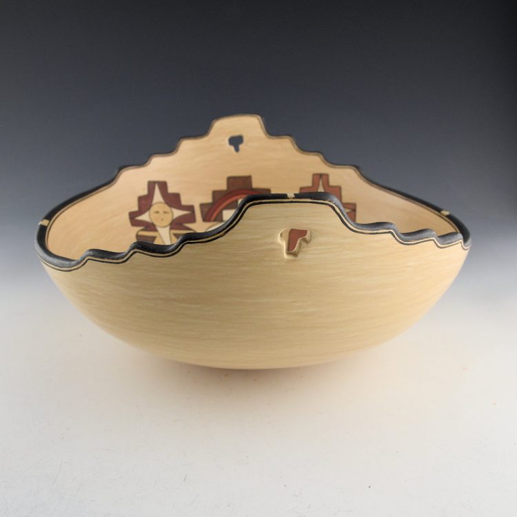 Gutierrez, Lois  - Open Bowl with Polychrome Cloud Beings (1991) - Image 3