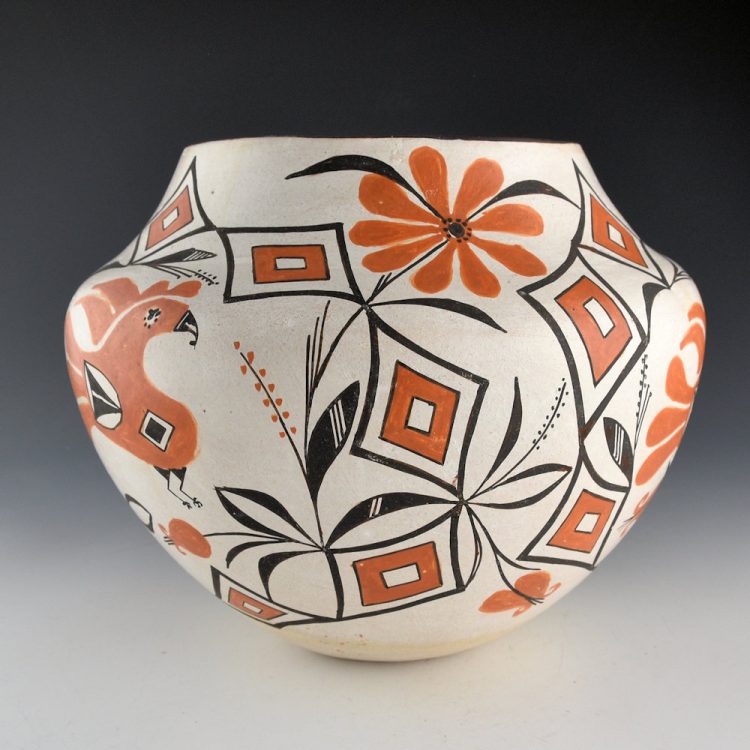 Chino, Marie Z. - Water Jar with Acoma Birds and Flowers (1970s) - Image 3