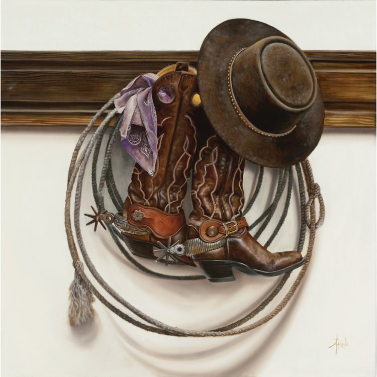 Roda, Andrew - "Buckaroo", Oil on Canvas, 30 x 30