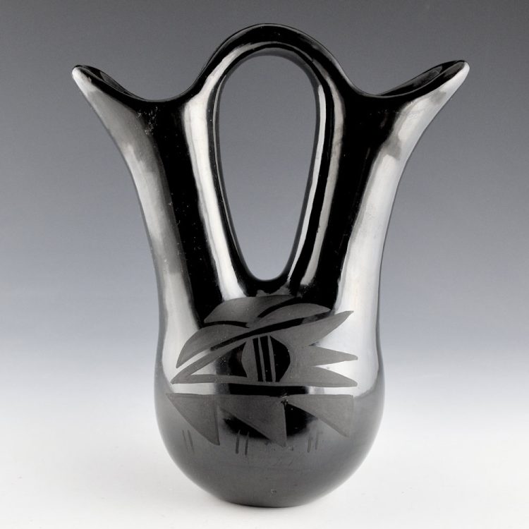 Naranjo, Nicolasa - 8.5" Tall Wedding Vase with Cloud Designs (1970s)