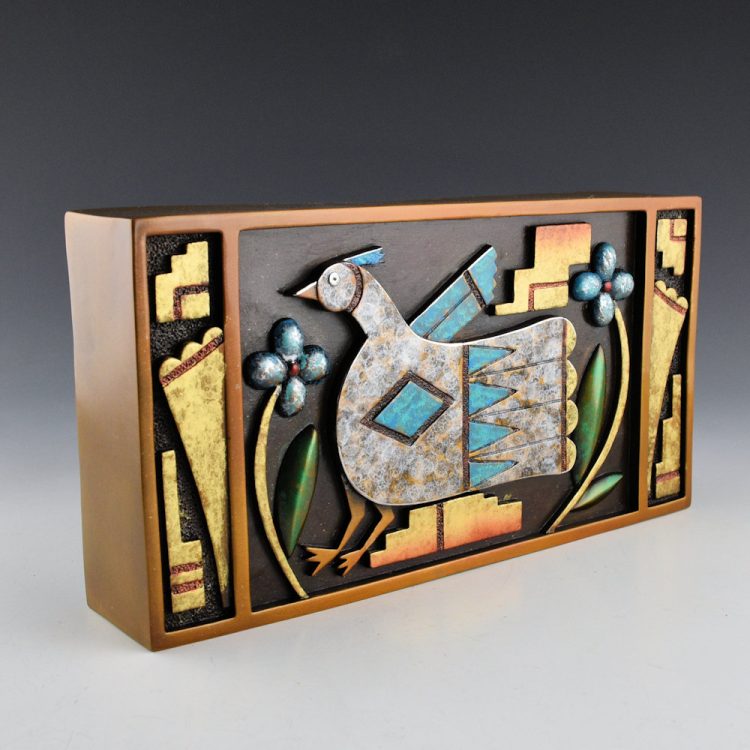 Garcia, Tammy - "Quail Box" Wall Bronze 23/35 (2013) - Image 2