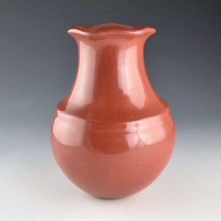 Garcia, Tina - Red Water Jar with Rainbow Ridge and Raindrop Rim (1980s) - Image 2