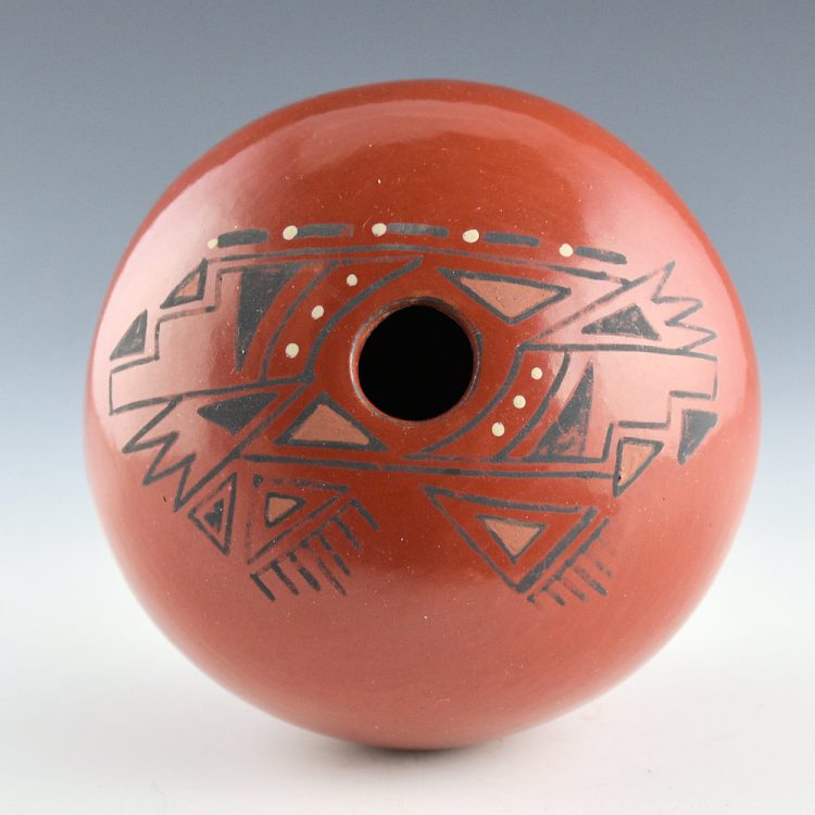 Gutierrez, Virginia - Nambe Red Polished Bowl with Rain Designs (1990s) - Image 2