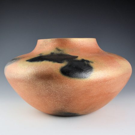 Alternative view of Yazzie, Angie - 13" Wide Micaceous Jar with Fire Clouds (2025)