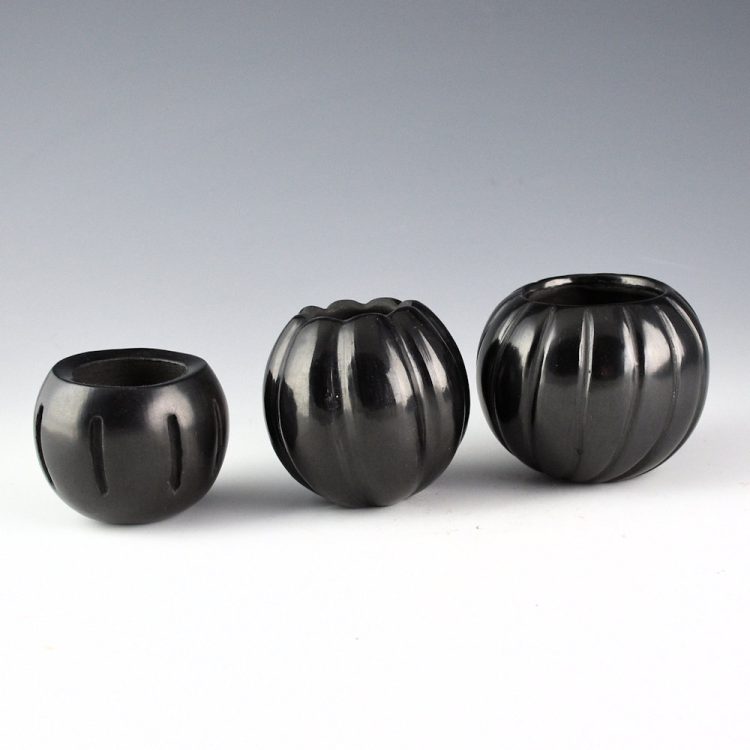 Santa Clara Three Pieces - Birdell, Rose Tafoya, Laura Tafoya Melon Bowls