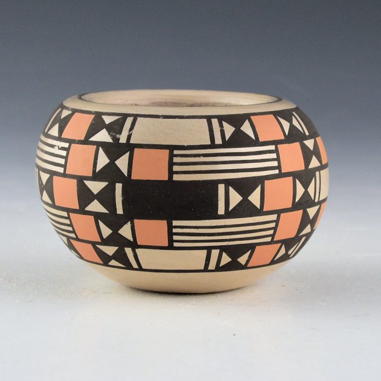 Blue Corn - Polychrome Bowl Checkerboard Design (1985)