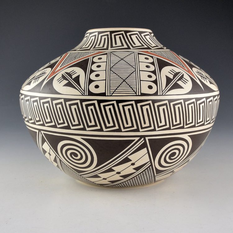 Naha, Burel - Large Jar with Awatovi Star Designs