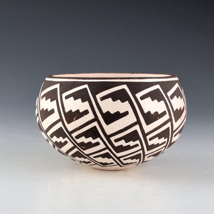 Lewis, Carmel  - Bowl with Interlocking Lightning Design (1990)