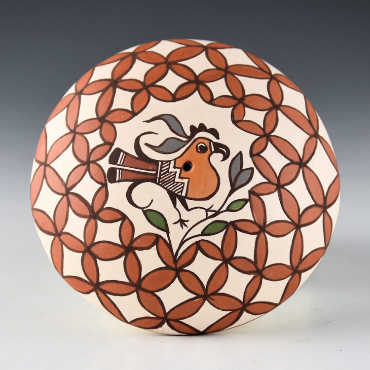 Lewis-Garcia, Diane - Polychrome Seedpot with Acoma Parrot and Butterflies