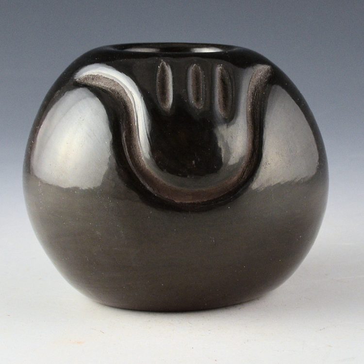 Salazar, Frances - Black Bowl with Bear Paws (1970s)