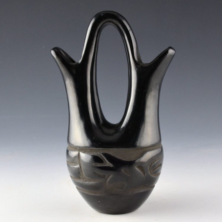 Baca, Jane & Starr Tafoya - Wedding Vase with Avanyu (1980s)