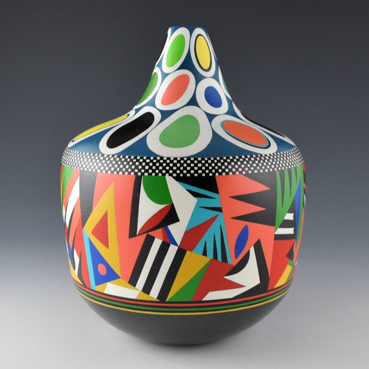 Namingha, Les - "Kaleidoscope of Color" Long Neck Jar