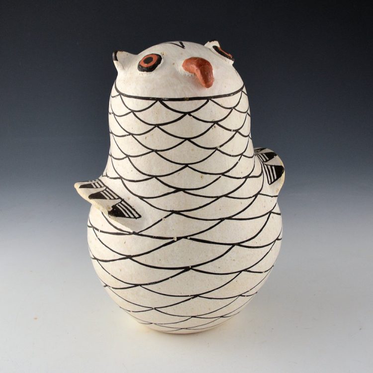 Chino, Marie Z. - 7.5" Tall Clay Owl Figure (1970s)