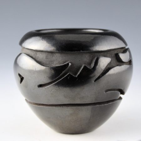 Alternative view of Tafoya, Mida - Small Bowl with Carved Avanyu (1990s)