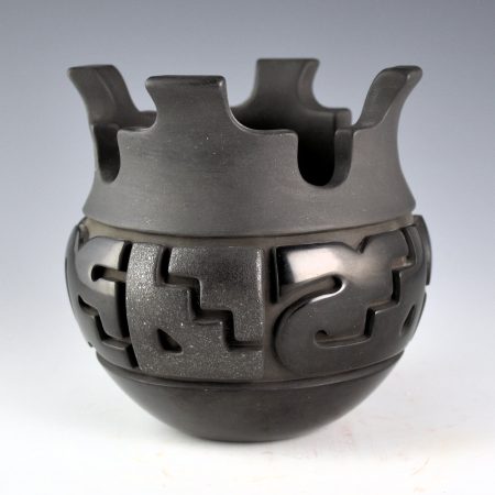 Alternative view of Youngblood, Nathan - Kiva Rim Jar with Swirling Cloud Designs