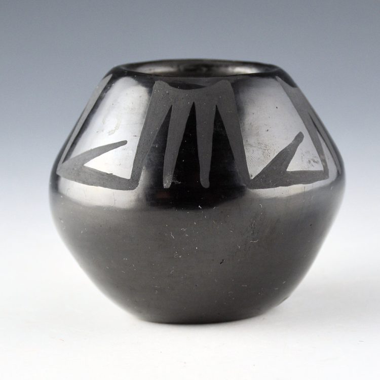 Martinez, Santana & Adam - Small Jar with Bird Wing Design (1980s)