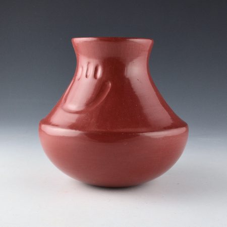 Alternative view of Garcia, Virginia - Red Water Jar with Bear Paws (1990s)