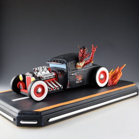 Alternative view of Arthur Lopez - "Hell on Wheels'", Wood Carving