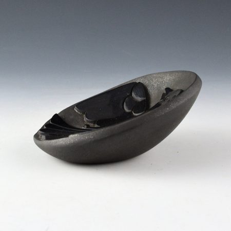 Alternative view of Borts-Medlock, Autumn - Carved Thunderbird Plate with Turquoise