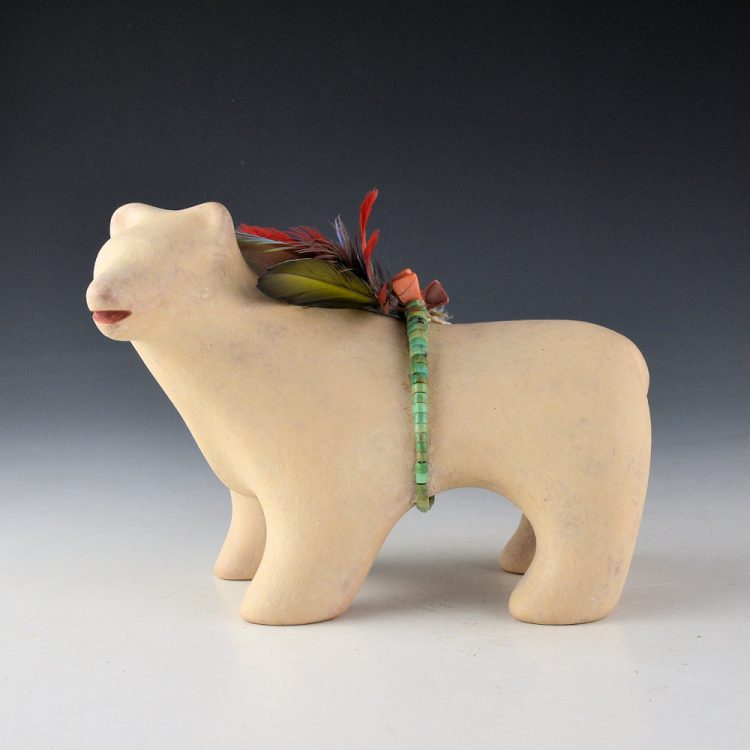 Borts-Medlock, Autumn - Clay Bear with Heartline and Turquoise