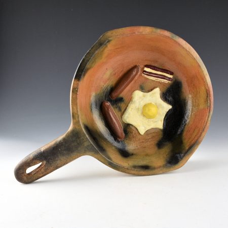 Manygoats, Betty - Clay Skillet with Eggs and Sausage (1990s)