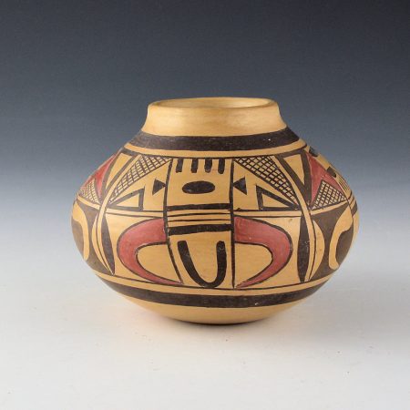 Nampeyo, Fannie - Jar with Katsina and Hummingbird Designs (1970s)