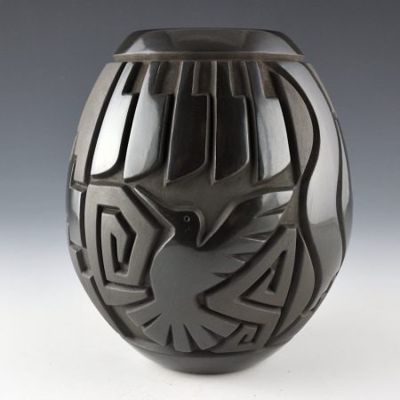 Alternative view of Begay, Jr., Harrison - Jar with Bears, Hummingbird, and Waterfalls (2025)