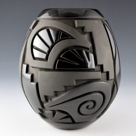 Begay, Jr., Harrison - Jar with Bears, Hummingbird, and Waterfalls (2025)
