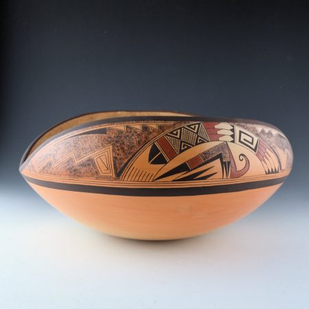 Alternative view of Koopee, Jacob - 13" Wide Asymmetric Bowl with Star and Hopi Designs (1995)