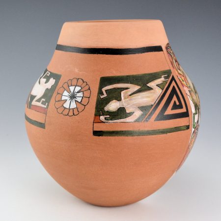 Alternative view of Folwell, Jody - "Lizards in the Aspens" Painted Jar (2025)