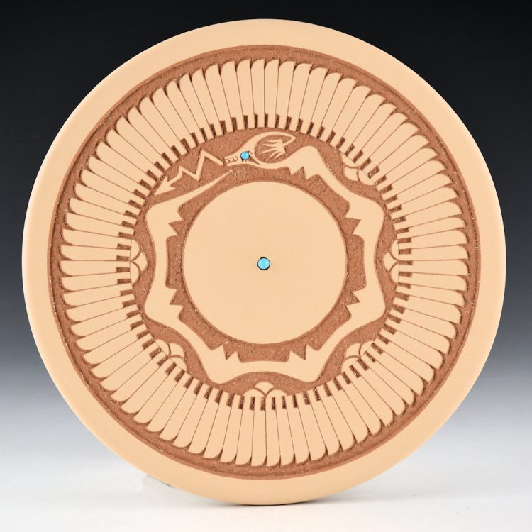 Gonzales, John - 7" Plate with Feather & Avanyu Design (2007)