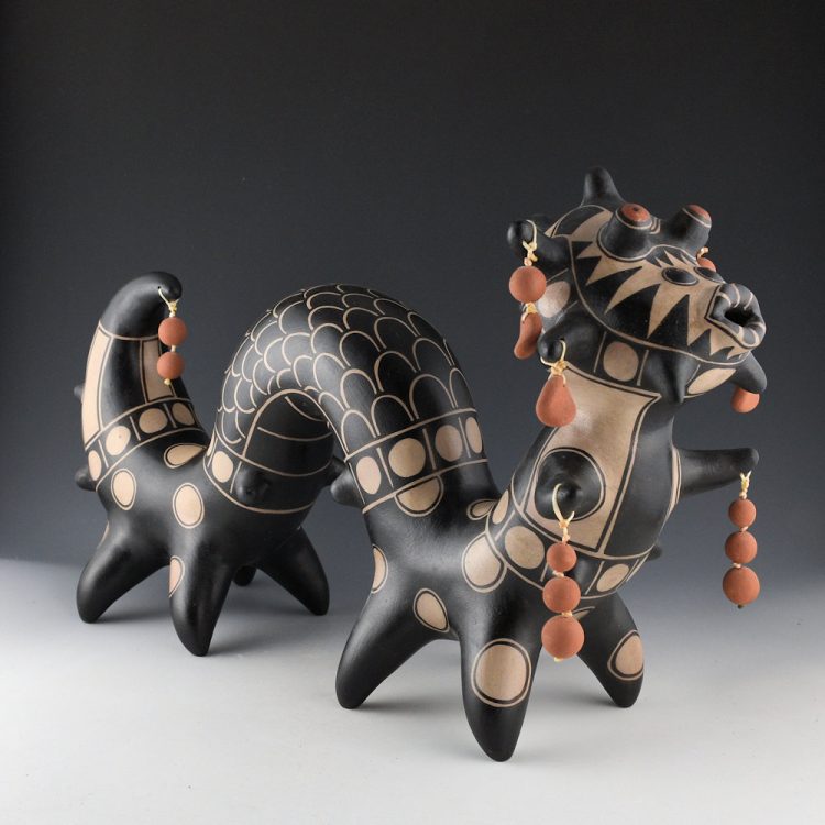 Holt, Lisa & Harlan Reano - Dragon" 19" Long Clay Figure (2010)