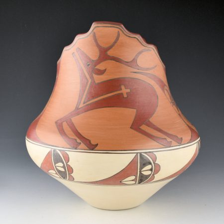 Alternative view of Gutierrez, Lois  - Kiva Jar with Heartline Deer, Birds, and Start (2007)