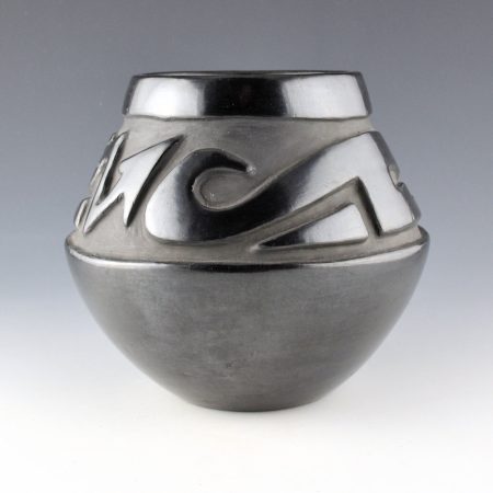 Alternative view of Tafoya, Margaret - Jar with Carved Avanyu (1960s)