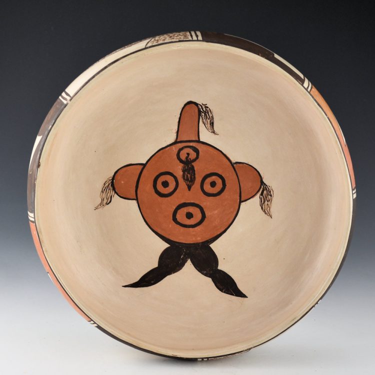 Setalla, Pauline -  9" Wide Open Bowl with Mudhead (1980s)