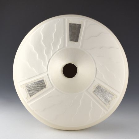 Alternative view of Duwyenie, Preston - Wide Shifting Sand Jar with 3 Silver Insets