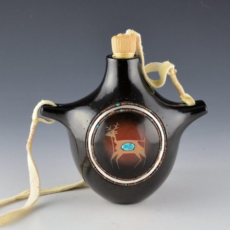 Alternative view of Sanchez, Russell  - Black and Sienna Canteen with Deer and Turquoise (2005)
