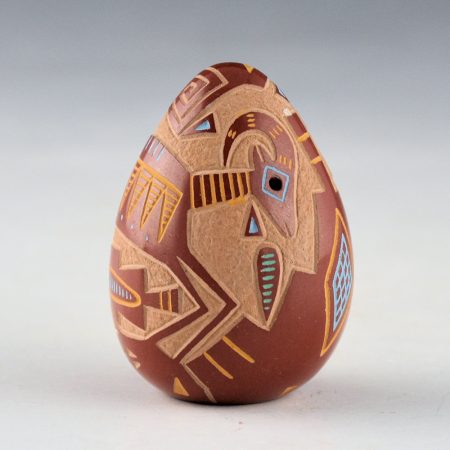 Tafoya, Ray  - Multi-Color Seedpot with Mimbres Big Horn Sheep (1986)