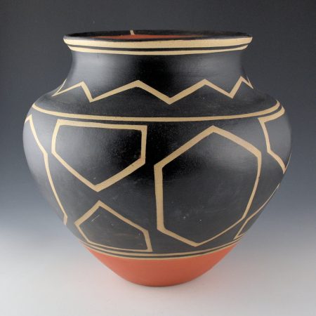 Alternative view of Tenorio, Robert  - 11" Tall Water Jar with Lightning and Geometric Designs (1995)
