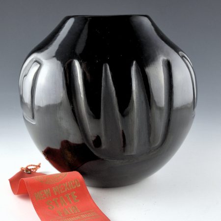 Gonzales, Rose - Jar with Carved Clouds and Rain Design (1961) Ribbon
