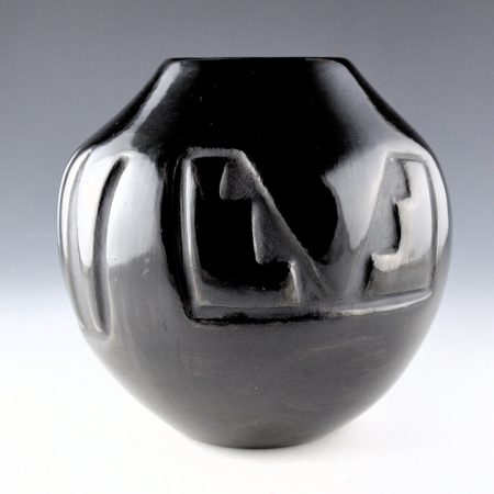 Alternative view of Gonzales, Rose - Jar with Carved Clouds and Rain Design (1961) Ribbon